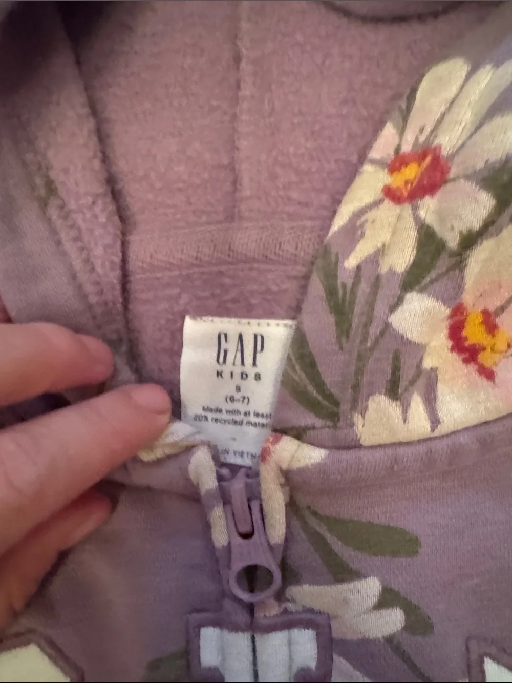 GAP Girls Purple Floral Jogger Set 4/5